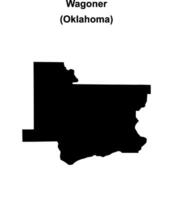 Wagoner County, Oklahoma blank outline map vector