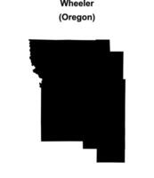 Wheeler County, Oregon blank outline map vector