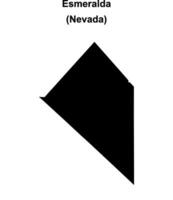 Esmeralda County, Nevada blank outline map vector