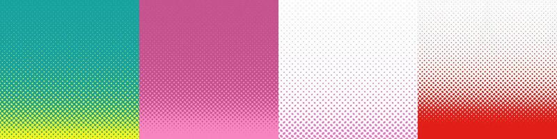 Halftone abstract background pattern set vector