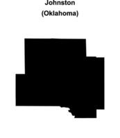 Johnston County, Oklahoma blank outline map vector