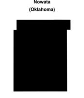 Nowata County, Oklahoma blank outline map vector