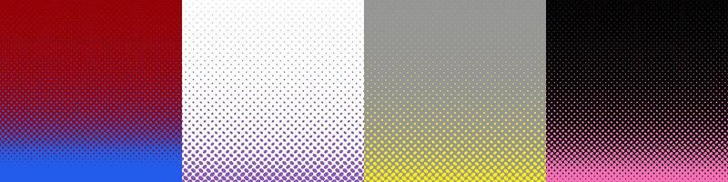 Halftone abstract background pattern set vector