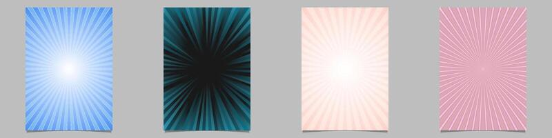 Abstract ray burst brochure background collection vector