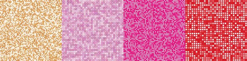 Abstract pixel mosaic background collection vector