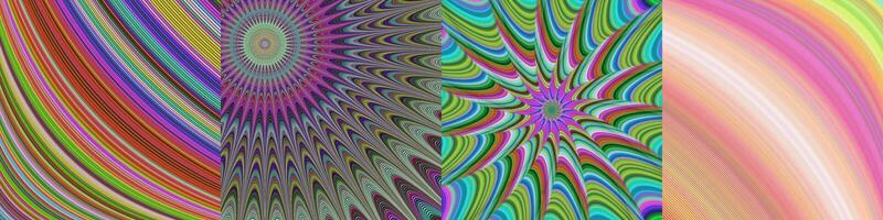 Abstract digital art background set vector