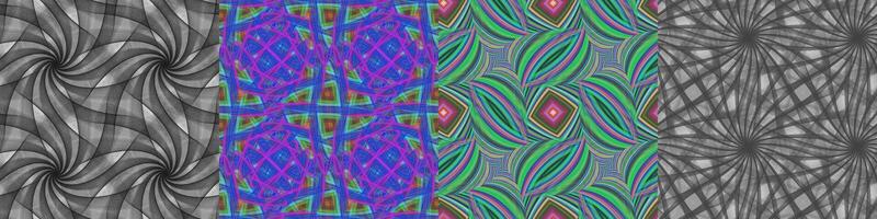 Seamless fractal pattern background collection vector