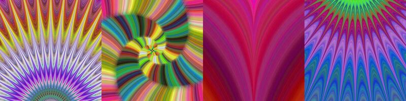 Abstract digital art background set vector