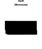 Swift County, Minnesota blank outline map vector
