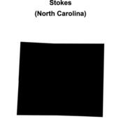 Stokes County, North Carolina blank outline map vector