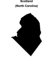 Scotland County, North Carolina blank outline map vector