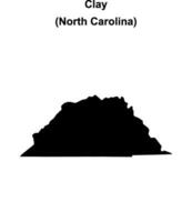 Clay County, North Carolina blank outline map vector