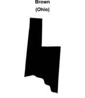 Brown County, Ohio blank outline map vector