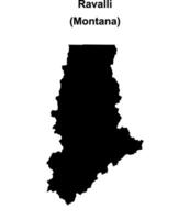 Ravalli County, Montana blank outline map vector