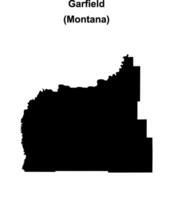 Garfield County, Montana blank outline map vector