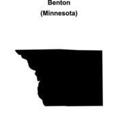 Benton County, Minnesota blank outline map vector