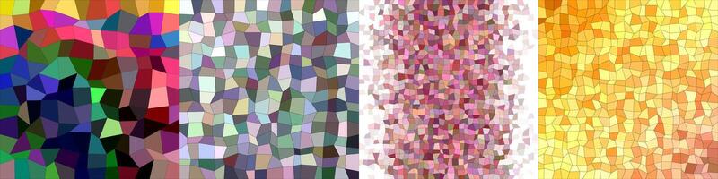 Abstract rectangle polygon pattern background set vector