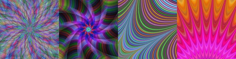 Abstract digital art background set vector