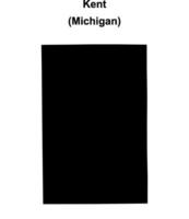 Kent County, Michigan blank outline map vector