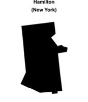 Hamilton County, New York blank outline map vector