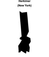 Herkimer County, New York blank outline map vector