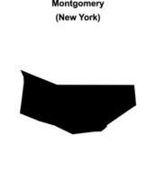 Montgomery County, New York blank outline map vector