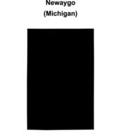 Newaygo County, Michigan blank outline map vector