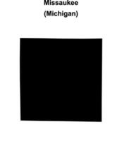 Missaukee County, Michigan blank outline map vector