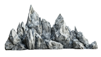 pointed rocks in the mountain on the Transparent Background, Format png
