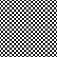 Black and white geometric seamless pattern. Chess board background. Checkered optical illusion backdrop. Psychedelic pattern with squares. Race flag repeatable texture. Graphic illustration. vector