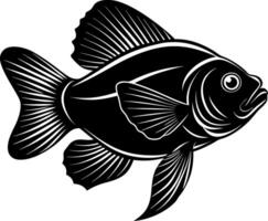 fish silhouette illustration Design on a white background vector