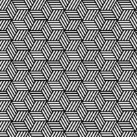Geometric 3d pattern with lined cubes and stripy boxes illustration vector