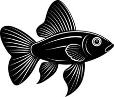 fish silhouette illustration Design on a white background vector