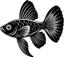 fish silhouette illustration Design on a white background vector