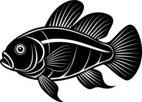 fish silhouette illustration Design on a white background vector