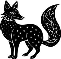 fox silhouette illustration Design on a white background vector