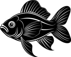 fish silhouette illustration Design on a white background vector