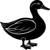 duck silhouette illustration Design on a white background vector