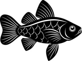fish silhouette illustration Design on a white background vector
