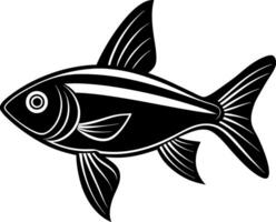fish silhouette illustration Design on a white background vector