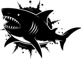 shark silhouette illustration Design on a white background vector