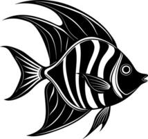 angelfish silhouette illustration Design on a white background vector