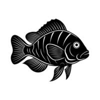 fish silhouette illustration Design on a white background vector