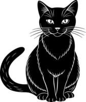 cat silhouette illustration Design on a white background vector