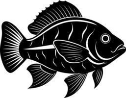 fish silhouette illustration Design on a white background vector