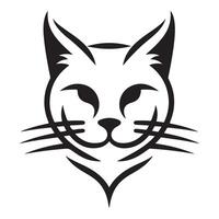 Cat single Line Icon Design outline vector