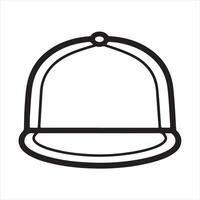 cap single Line Icon Design outline. vector
