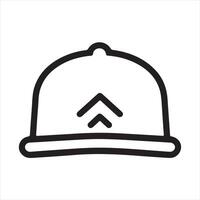 cap single Line Icon Design outline. vector