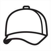 cap single Line Icon Design outline. vector