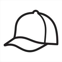 cap single Line Icon Design outline. vector